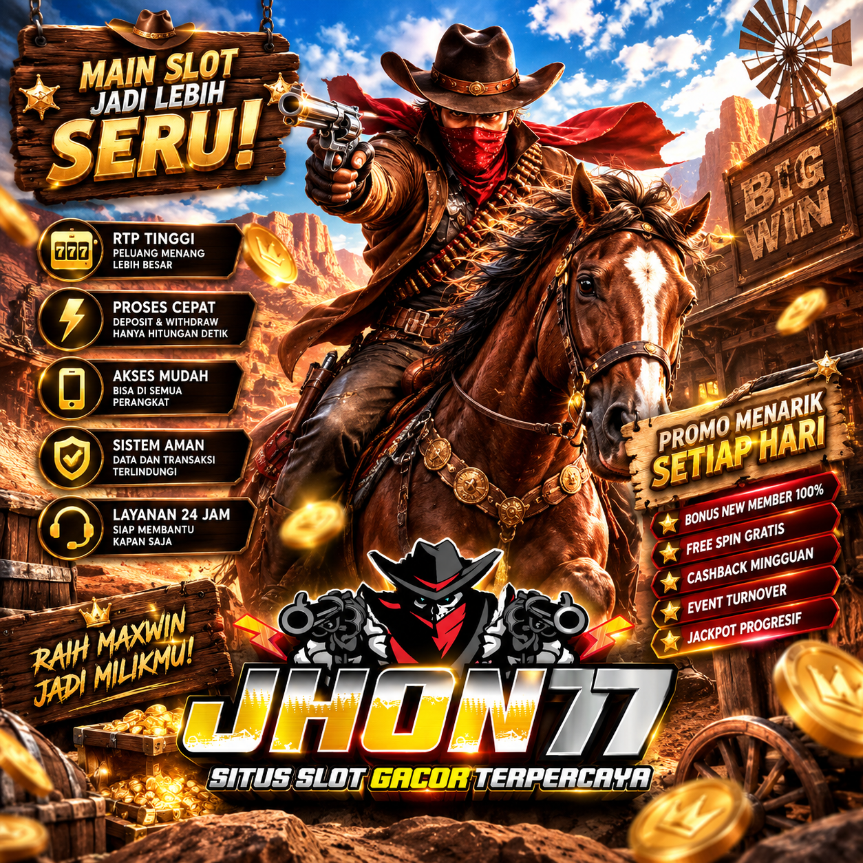 Banner Slot Online JHON77